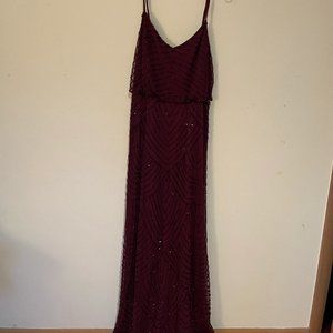 Adrianna Papell Purple Sequin Dress | US 4